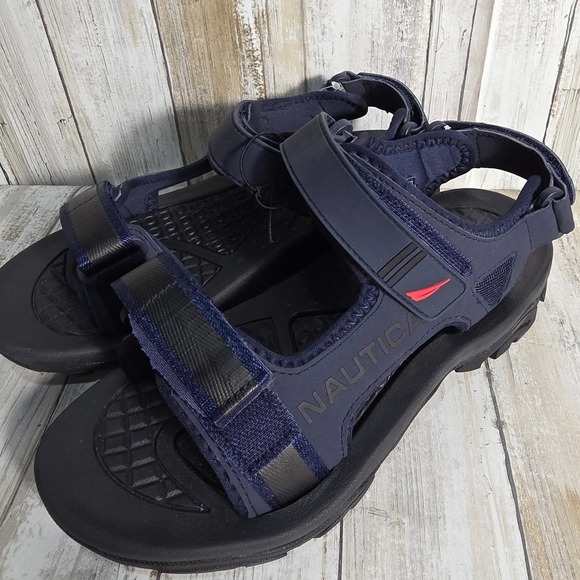Nautica Alastor Mens Navy Blue Athletic Hiking Sandals QM0222 Size 7 NEW